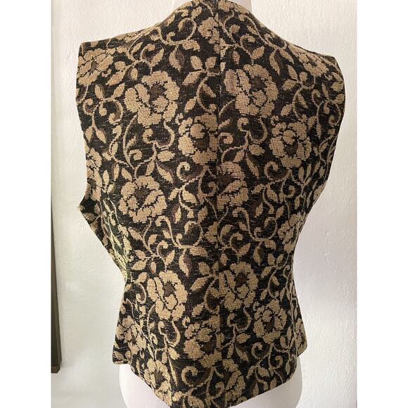 Vintage A Liz Claiborne Collection Petite Tapestry Vest Women's Petite Sz 8 - Picture 10 of 12